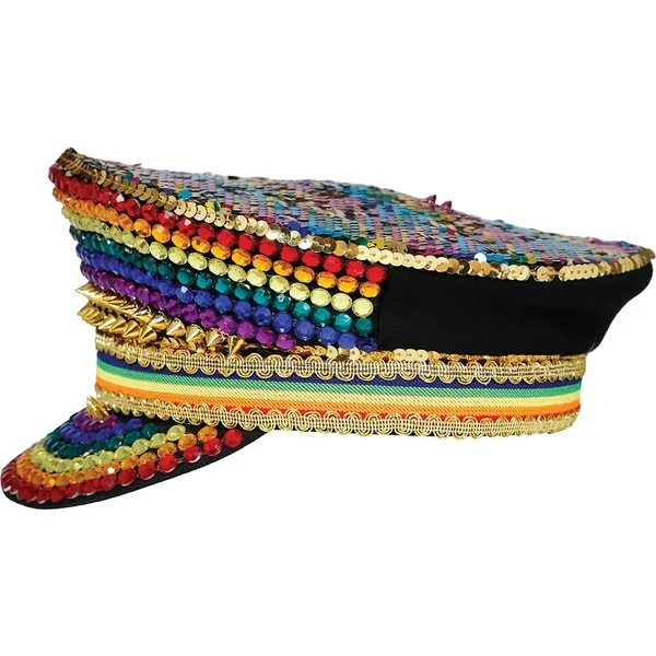 Gorra de policia multicolor con pedrería - Imagen 4