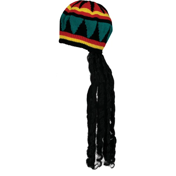 Gorro de rastafari colorido con pelo - Imagen 2