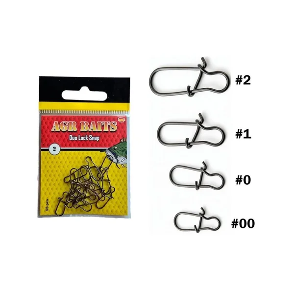 Grapas AGR Duo Lock Snap Black Nickel
