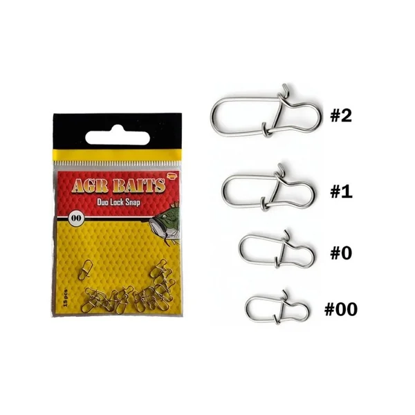 Grapas AGR Duo Lock Snap Nickel