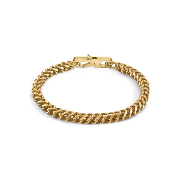 Guess Men's Black and Gold Chain Bracelets