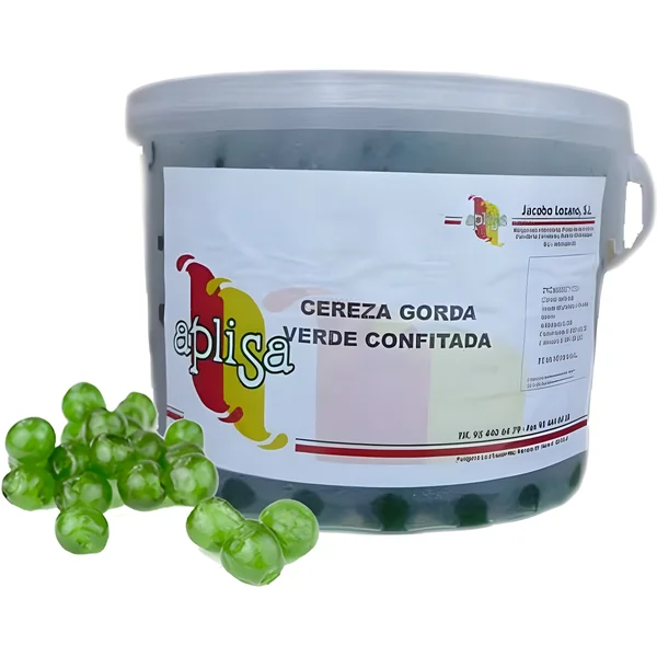 Guindas verdes confitadas de 4 kg