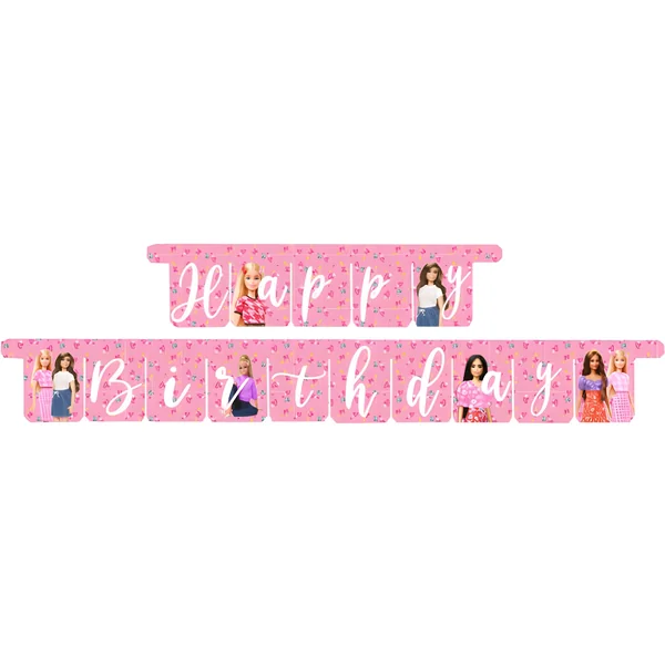 Guirnalda de Barbie Happy Birthday de 3 m