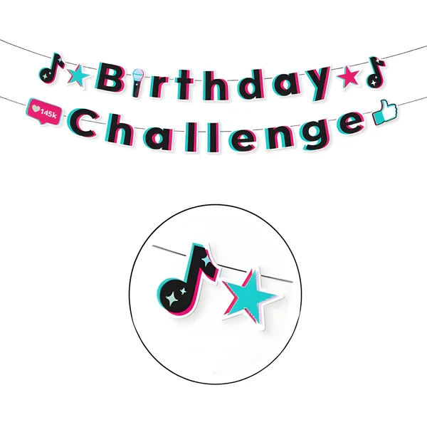 Guirnalda de Birthday Challenge de 6 m