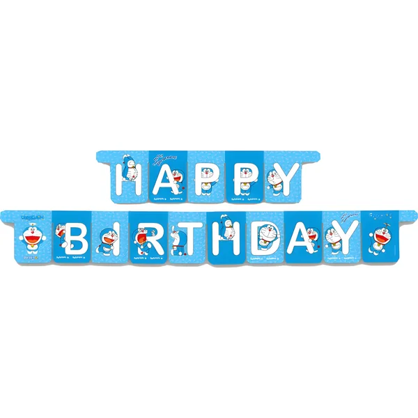 Guirnalda de Doraemon Happy Birthday de 3 m