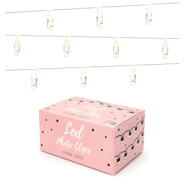 Guirnalda de luces led con pinzas - 1,40 m