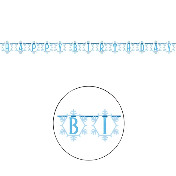 Guirnalda Happy Birthday de Snow Princess de 2,8 m