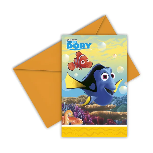Invitaciones de Buscando a Dory - 6 unidades