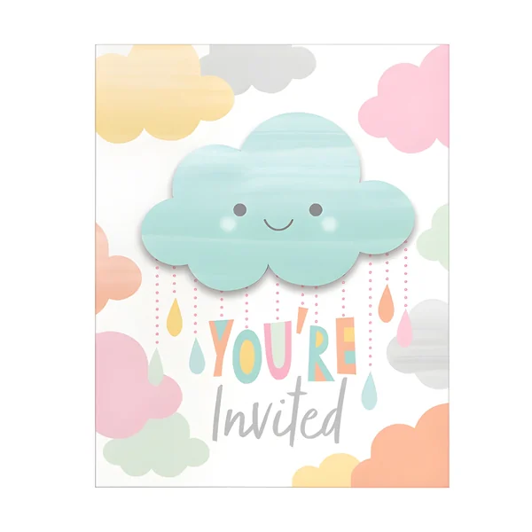 Invitaciones de Clouds Party - 8 unidades