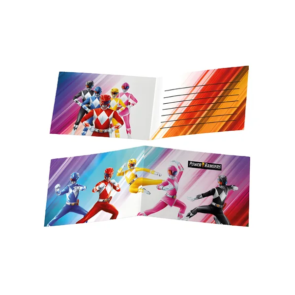 Invitaciones de Power Rangers - 6 unidades