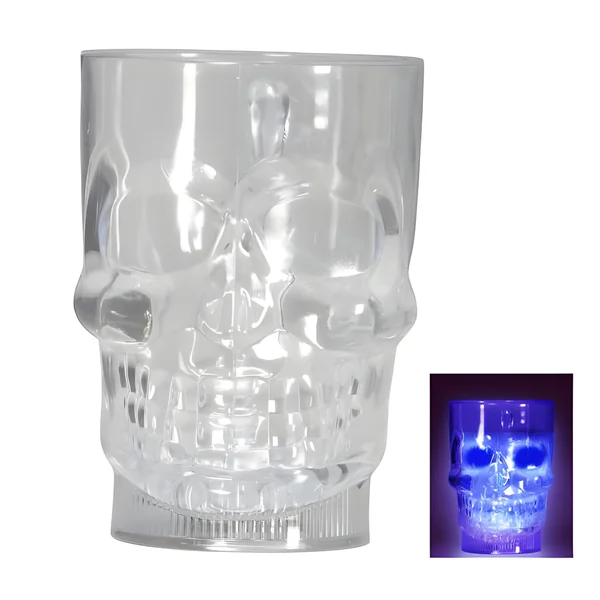 Jarra de cerveza de calavera con luz