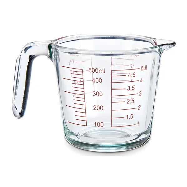 Jarra medidora de 0,5 L de vidrio - Vivalto