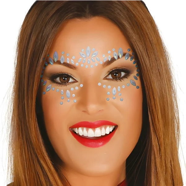 Joyas adhesivas faciales iridiscentes