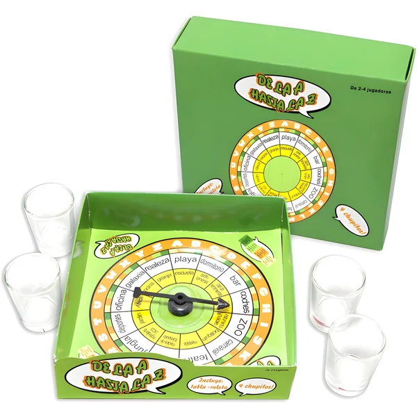 Juego de la A a la Z con chupitos