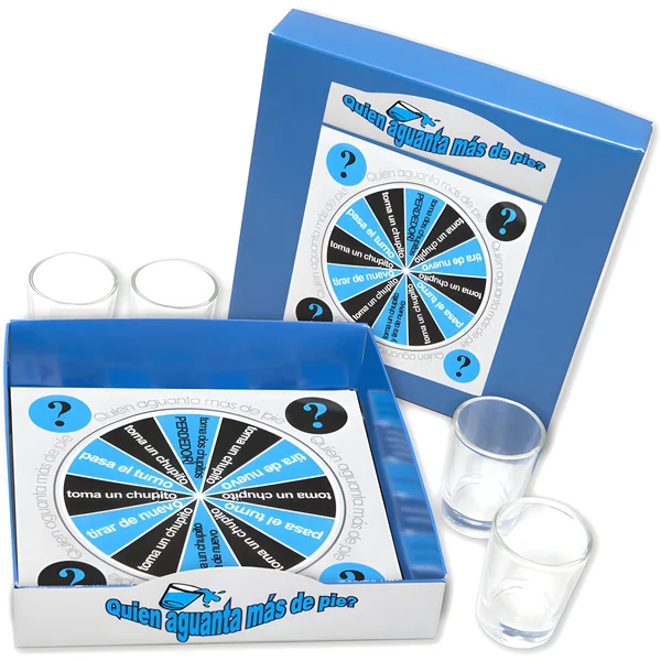 Juego de Quién aguanta más de pie con chupitos