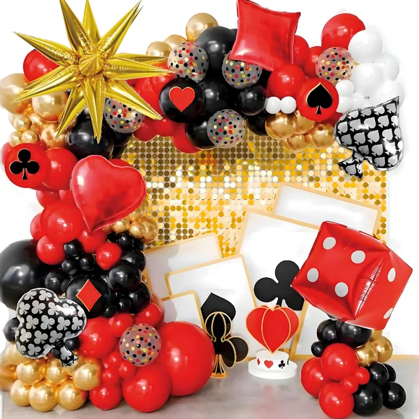 Kit de globos de juegos casino - 100 unidades