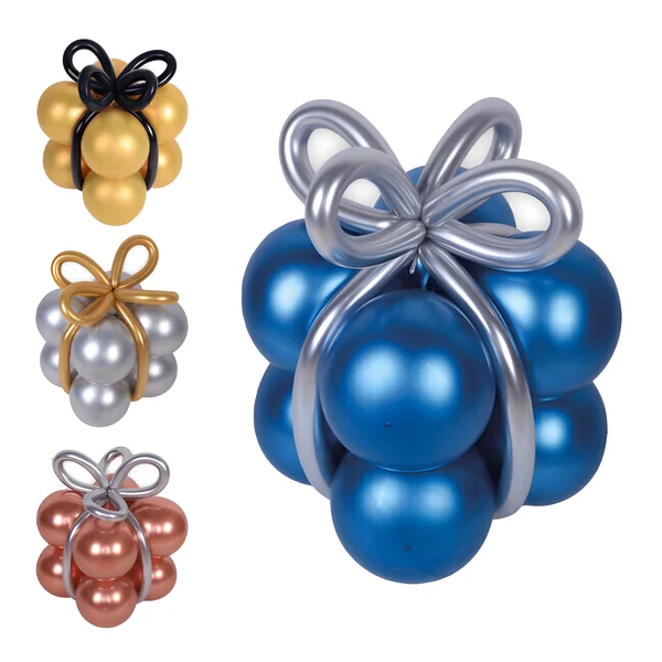 Kit de globos en forma de regalo - 12 unidades