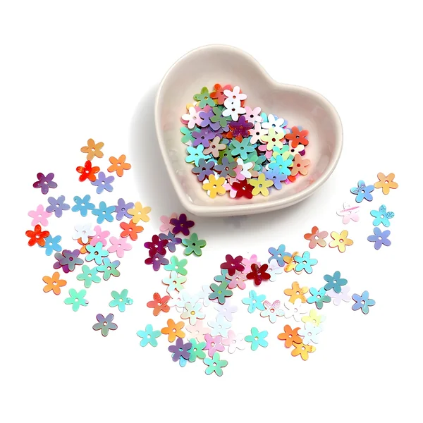Lentejuelas de flores de 1 cm - 5 gr