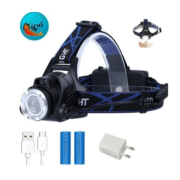 Linterna De Cabeza Recargable Con Sensor