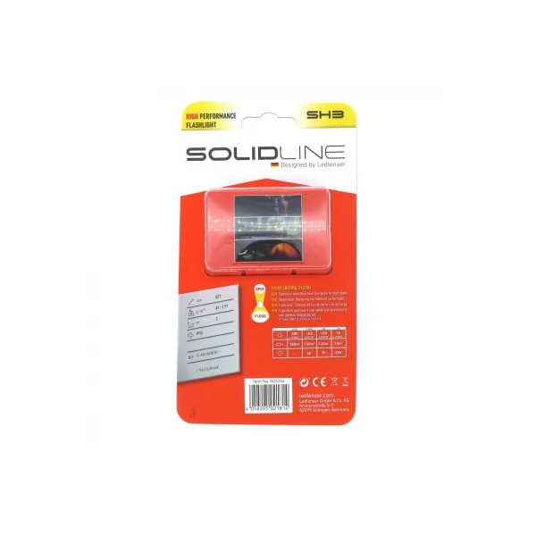 LINTERNA FRONTAL LEDLENSER SH3 SOLID LINE - Imagen 3