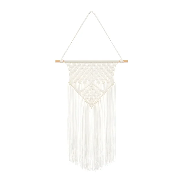 Macramé blanco de 30 x 49 cm - Imagen 3