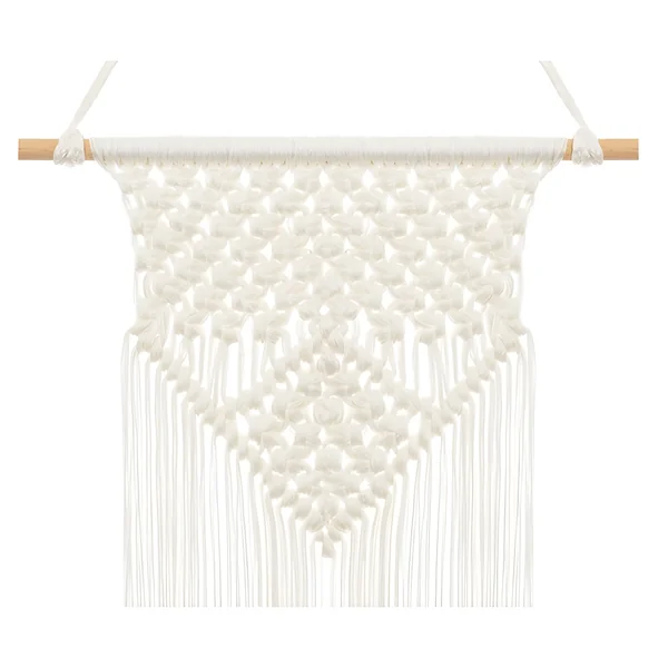 Macramé blanco de 30 x 49 cm - Imagen 4