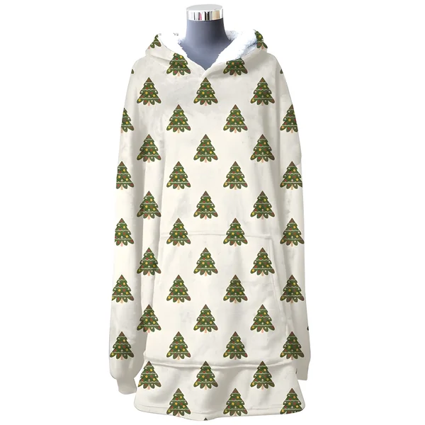 Manta sudadera de árboles de Navidad