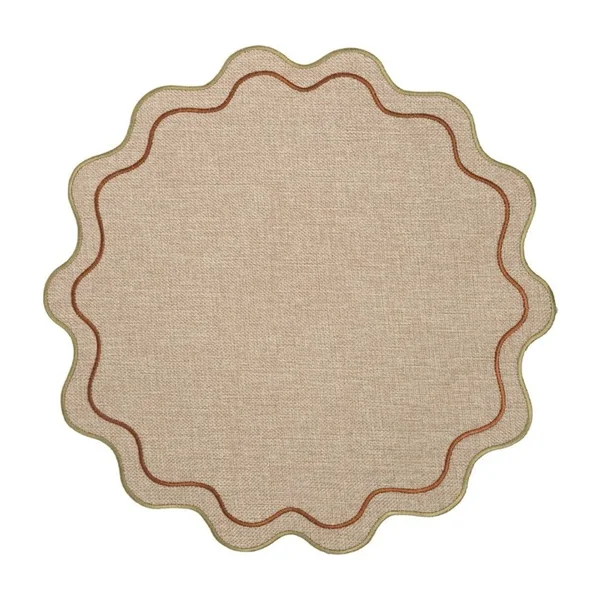 Mantel individual de 38 cm con borde ondulado