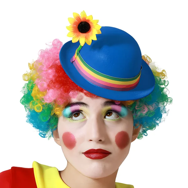 Mini sombrero de payaso con flor - Imagen 2
