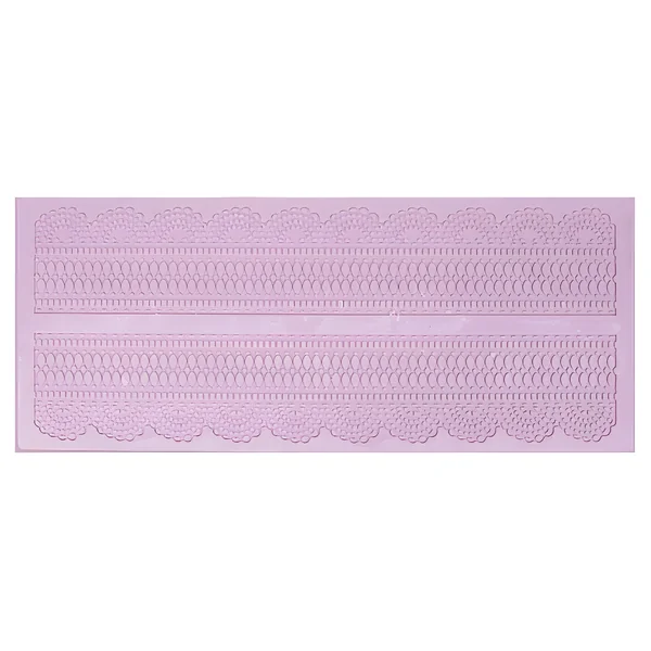 Molde de silicona rectangular puntilla con dos cenefas de 39,2 x 16,2 cm - Artis decor