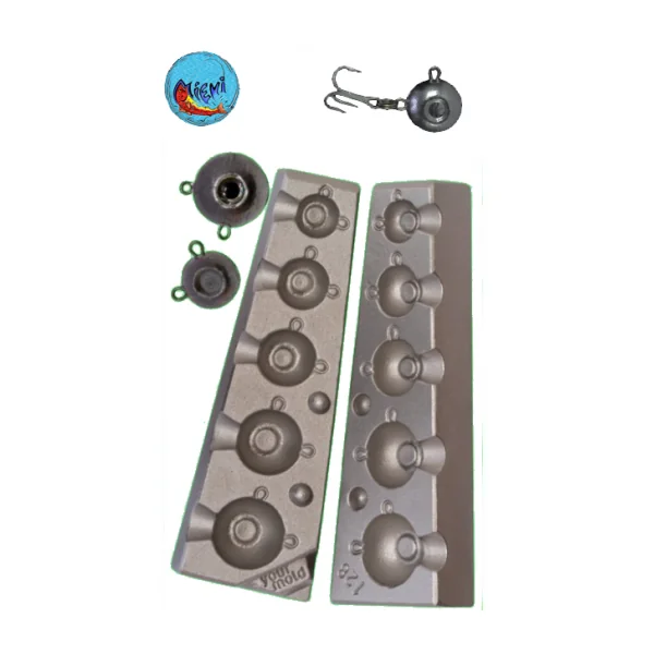 Molde Plomos Cabeza Pez Redondo M128