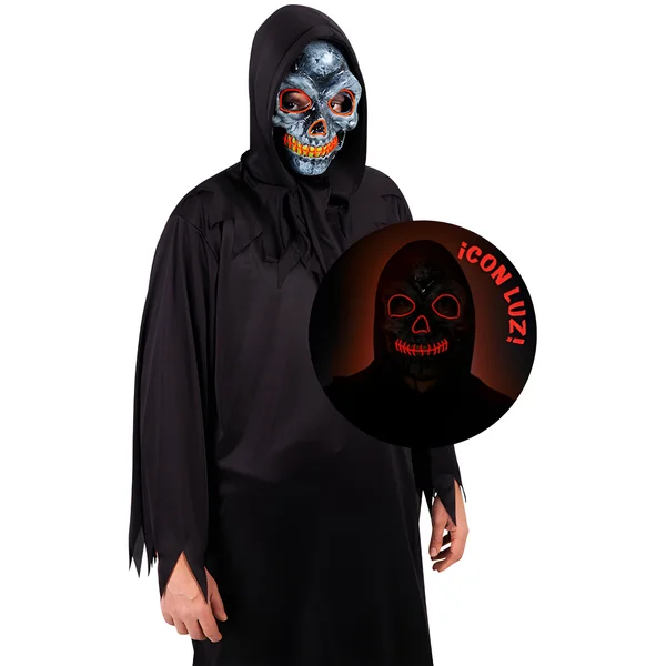 Máscara de calavera con luz