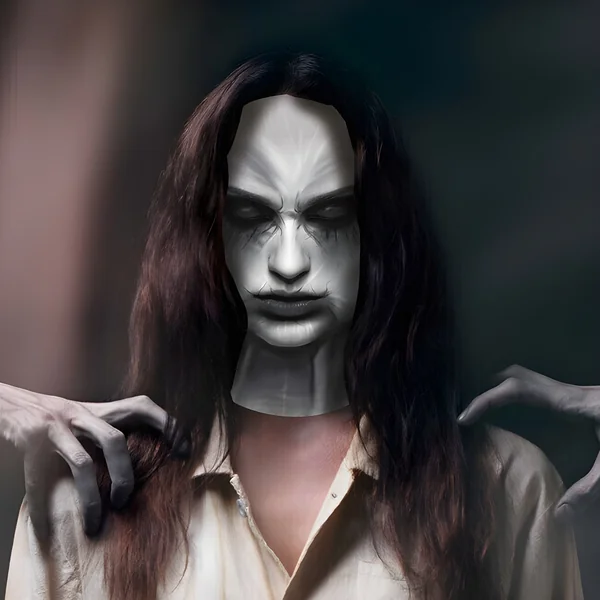 Máscara de rostro blanco siniestro