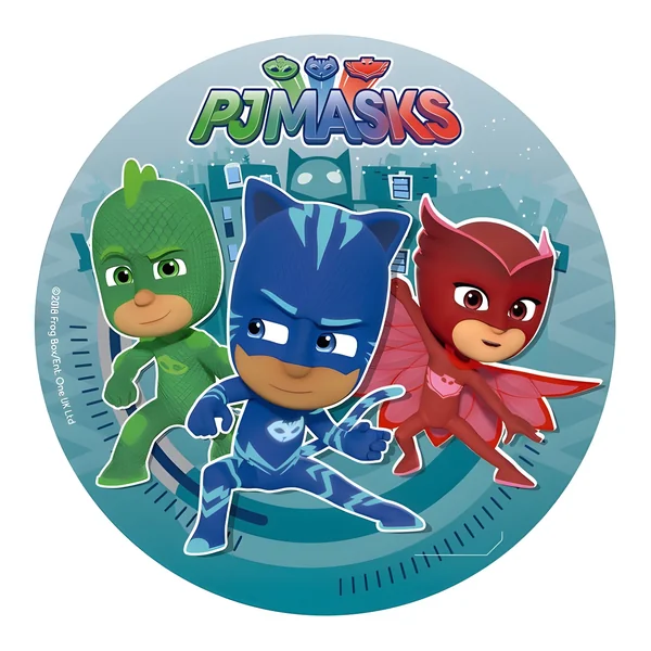 Oblea comestible de PJ Masks - 20 cm