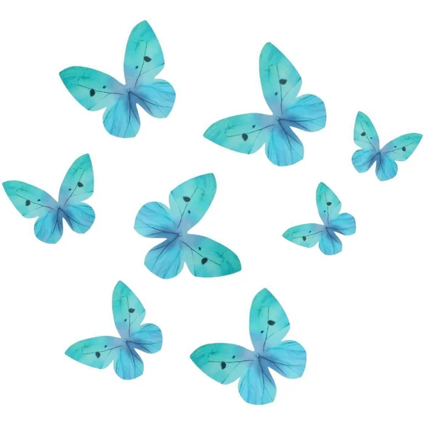 Obleas de mariposas azules o rosas - 8 unidades