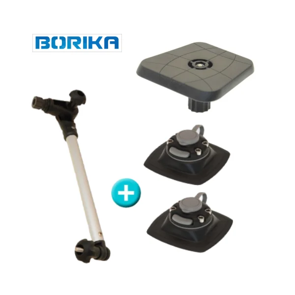 Pack Borika Sonda Fijo 100x100mm Negro Para Pato