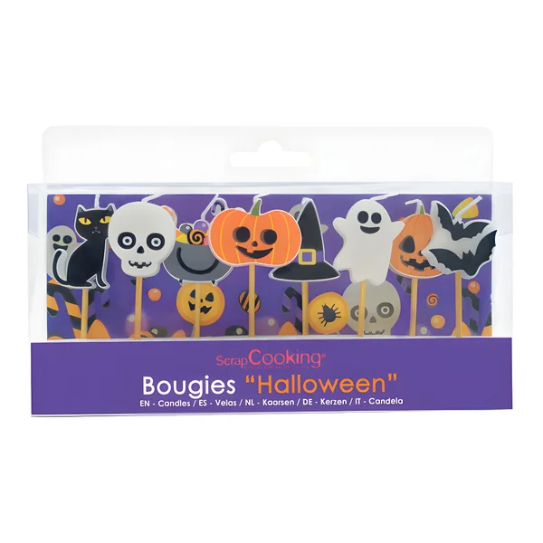 Pack de velas de Halloween de 8 cm - 8 unidades