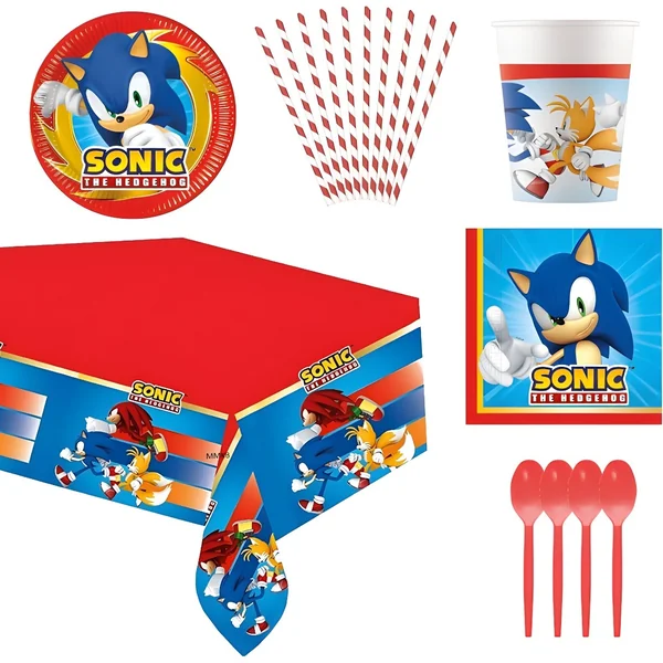 Pack para fiesta de Sonic - 8 personas
