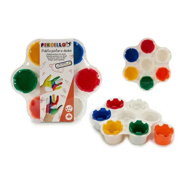 Paleta para pintura de dedos - 7 huecos