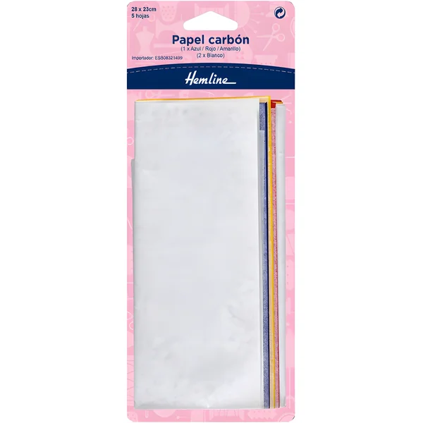 Papel carbón de 28 x 23 cm - Hemline - 5 hojas