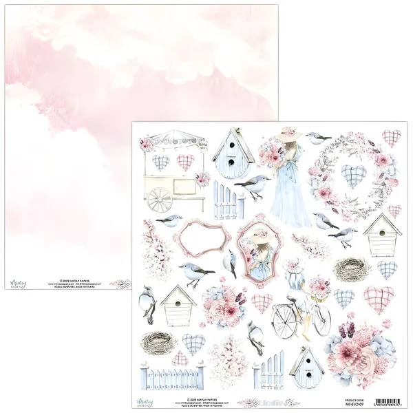 Papel de scrapbooking de Elodie elementos - Mintay papers - 1 hoja