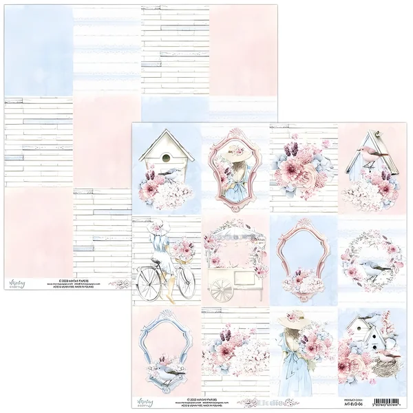 Papel de scrapbooking de Elodie romántico - Mintay papers - 1 hoja