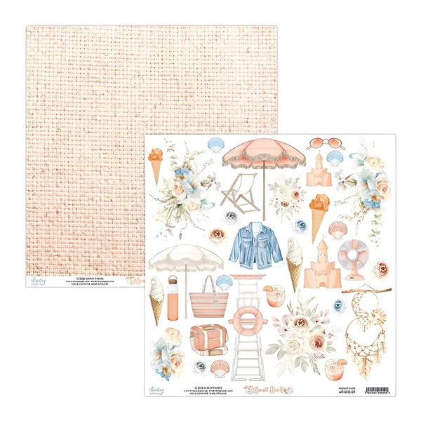 Papel de scrapbooking de Sunset Beach - Mintay Papers - 1 hoja