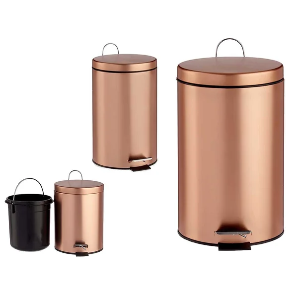 Papelera para baño de 12 L metalizada - Imagen 2