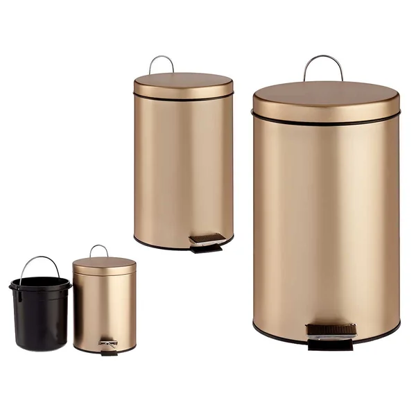 Papelera para baño de 12 L metalizada - Imagen 3
