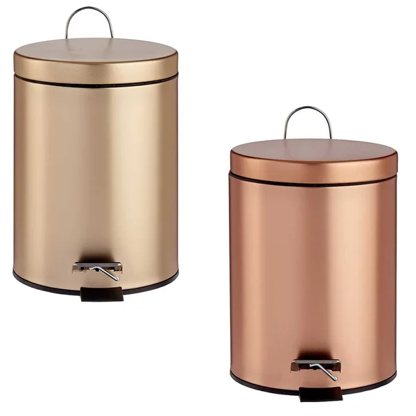 Papelera para baño de 12 L metalizada - Imagen 4