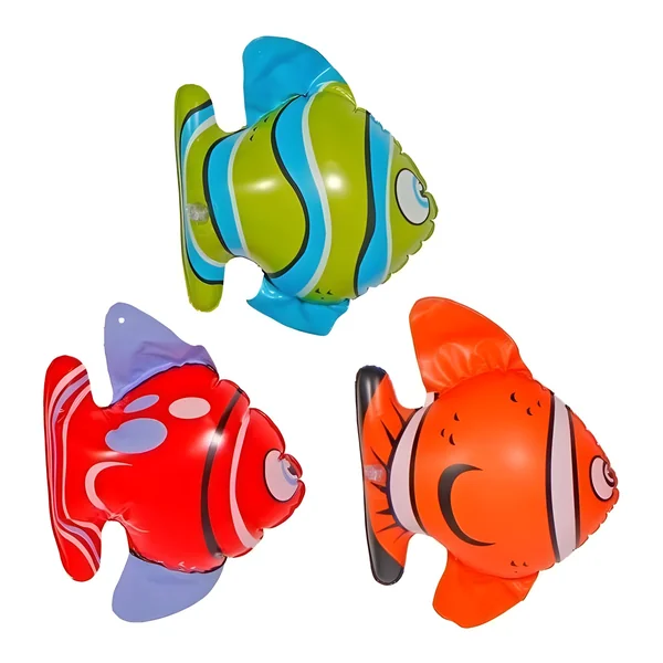 Peces tropicales hinchables de 16 x 20 cm - 3 unidades