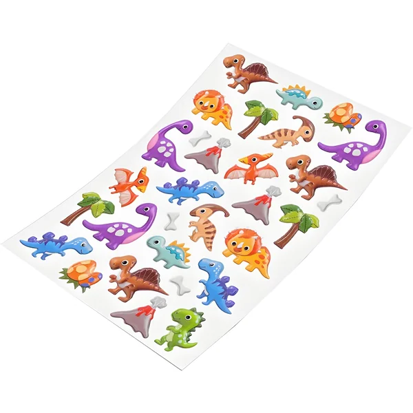 Pegatinas 3D de dinosaurios - 1 hoja