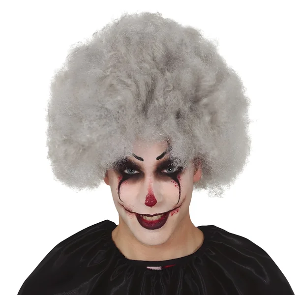 Peluca afro rizada siniestra
