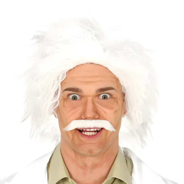 Peluca blanca de científico loco